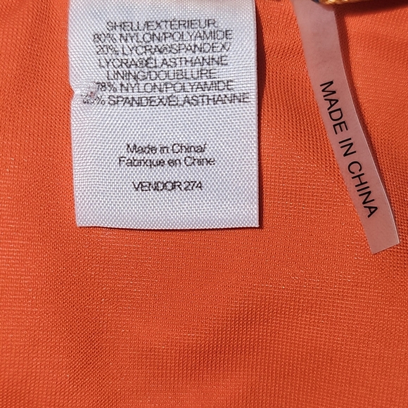 Tory Burch Orange/Purple Halter Swimsuit Sz S Circle Print One Piece - Picture 14 of 15